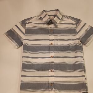 Crewcuts Blue and White Striped Kids Button Down Shirt